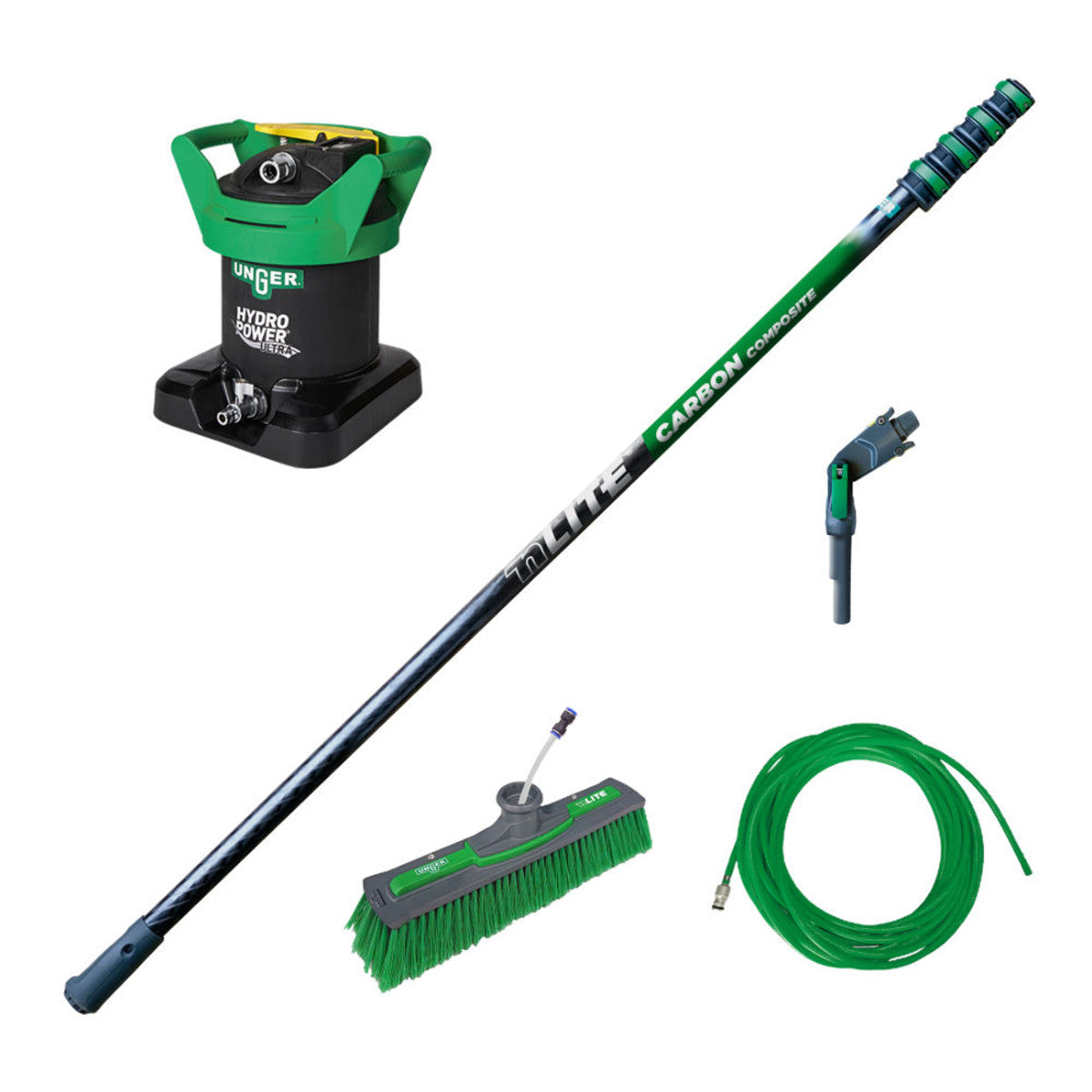 Unger HydroPower® Carbon Composite Complete Entry Pure Water Kit, 20 Foot