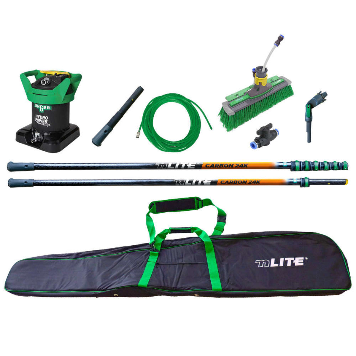 Unger HydroPower® Carbon 24K Complete Advanced Pure Water Kit, 39 Foot
